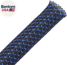 100Ft - 3/8 Inch PET Expandable Braided Sleeving – Blackblue –  Braided Cable Sl
