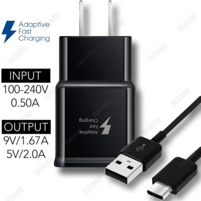 For Android Samsung USB Fast Charger Cable Rapid Power Adapter Block Cube Brick
