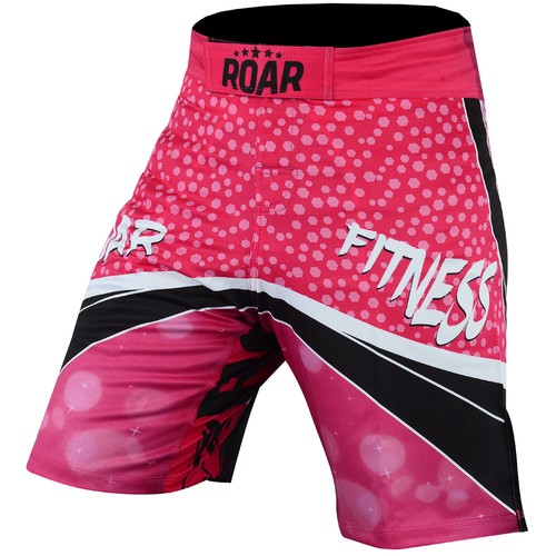 ROAR Women Fight Wear Long Sleeve Rash Guards & MMA Shorts Pink BJJ Leggings - Picture 7 of 11