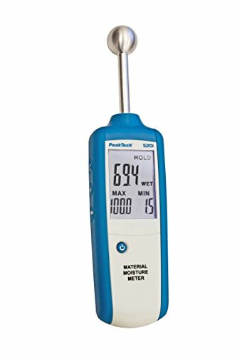Peaktech 5201 – Misuratore di Umidità, Igrometro per Edilizia, Indicatore di Umi