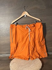 Old Navy Mens Size XL Swim Trunks ORANGE Pockets 100 NYLON EUC
