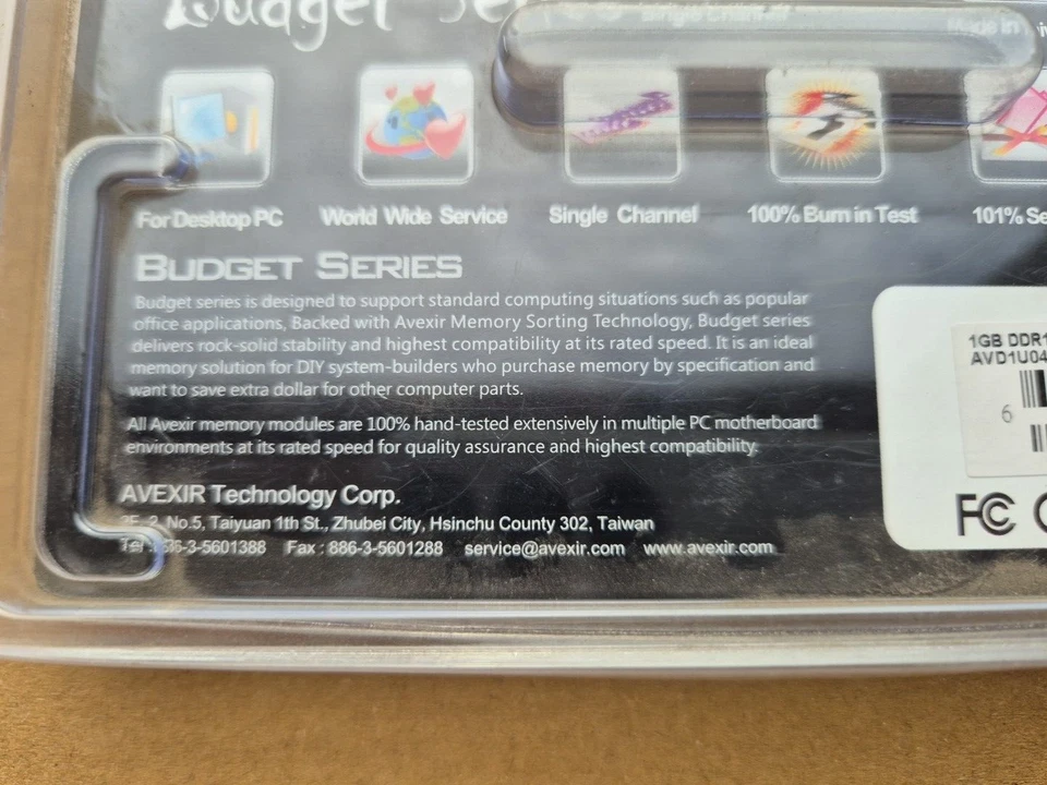 Avexir 1GB DDR1 RAM - Single Channel - Image 4 of 4