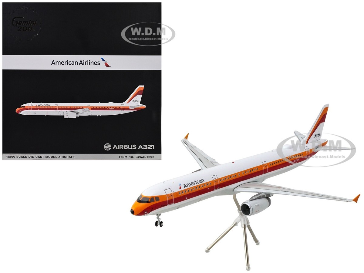 AIRBUS A321 AIRCRAFT AMERICAN AIRLINES-PSA 1/200 DIECAST BY