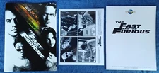 FAST AND THE FURIOUS - PAUL  WALKER -MOVIE PRESS KIT - B&W PHOTO,  29 PAGE BKLET