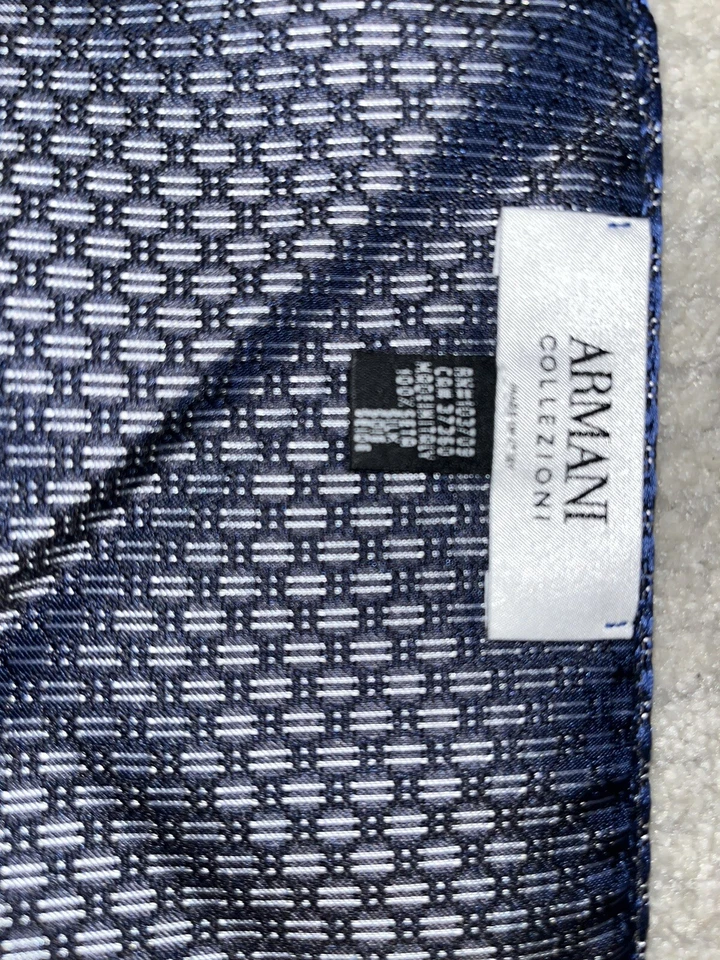 "Pañuelo cuadrado de bolsillo azul ARMANI COLLEZIONI para hombre talla 12,5"" x 12,5""" Foto 3 de 4
