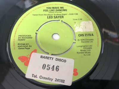 Leo Sayer - You Make Me Feel Like Dancing 7'' Vinyl Single Record