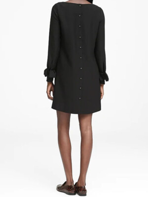 banana republic black ruffle dress Black Button-Up Mini Alfresco Dress XXXL main image 0