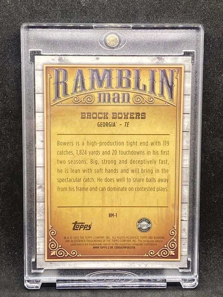 Brock Bowers RARO NOVATO RC REFRACTOR TARJETA DE INVERSIÓN SSP BOWMAN CROMO COMO NUEVO Foto 2 de 2