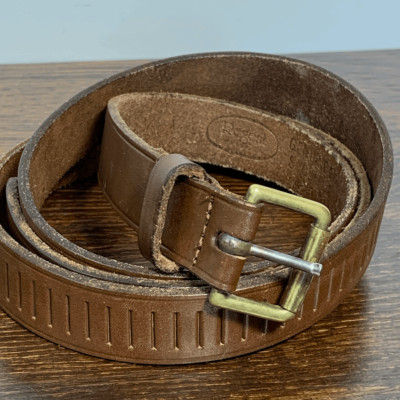 Regent Men's Genuine English Saddle Brown Leather Buckle Gold Hardware 38-42''