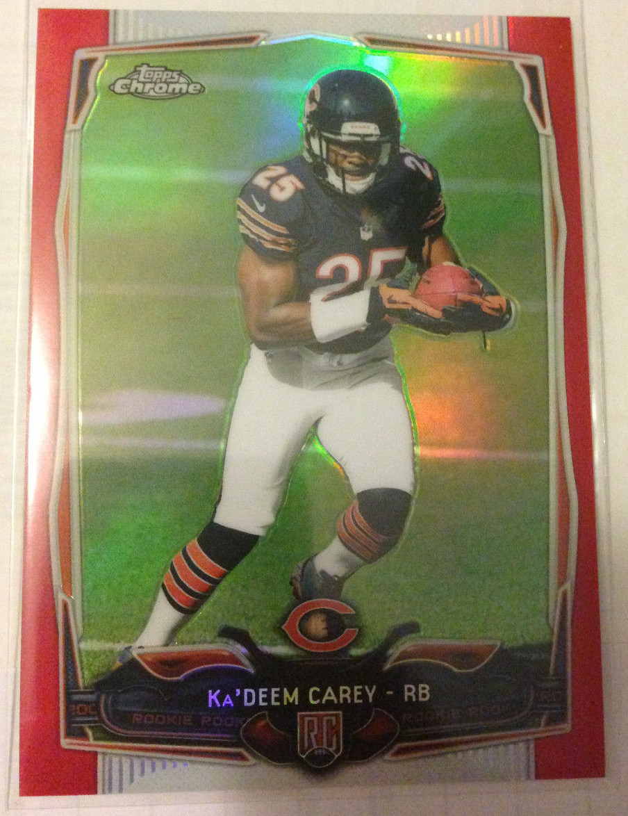 Ka'Deem Carey Topps Chrome #188 Red Refractor