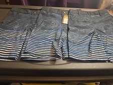 NWT Boys Swimming Shorts Size 7 Blue Stripes Lot Of 3