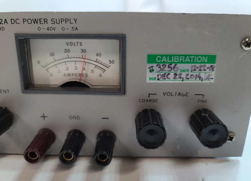 HP 6102A Power Supply 0 - 40V,  0 - .5A - Image 3 of 4