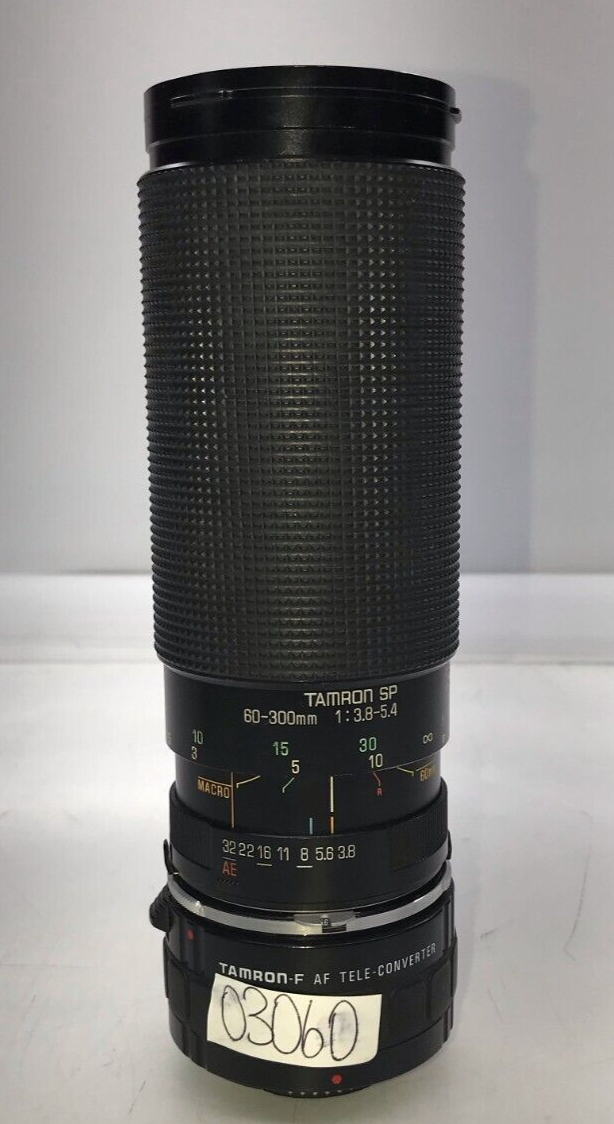 TAMRONレンズSP 60-300㎜ 1:3.8-5.4/90㎜ 1:2.5 Tamron SP 60-300mm 1:3.8-5.4Zoom Lens &Tamron-F 2x N-AFd BBAR MC7