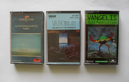 Vangelis Electronica Prog Rock 3 Import Cassettes lot SoilFest Chariots Best Of - Picture 5 of 6
