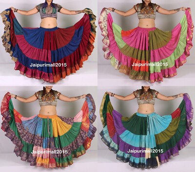 スカート Belly dance skirt 25 yard Padma Skirt 25 Yard Skirt Tribal Belly Dance Gypsy Renfaire