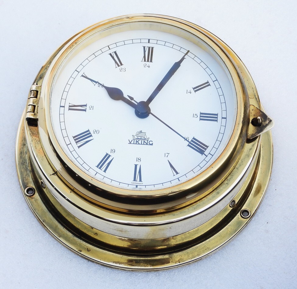 VINTAGE ALL BRASS VIKING IVER WEILBACH SHIPS MARINE NAVIGATION
