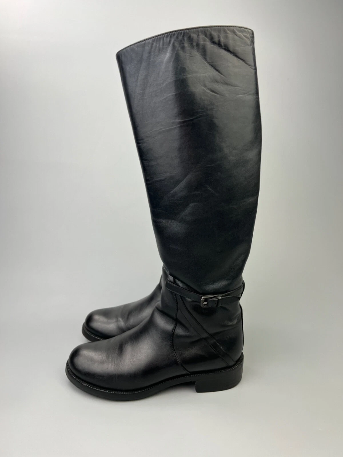 Stivali al ginocchio in pelle Bottega Veneta neri da donna taglia 36 5