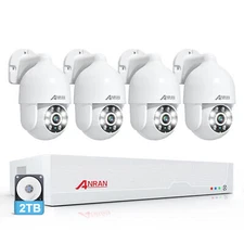 ANRAN Wired POE Security Camera System Outdoor PTZ Motion Detection 8CH NVR Kits