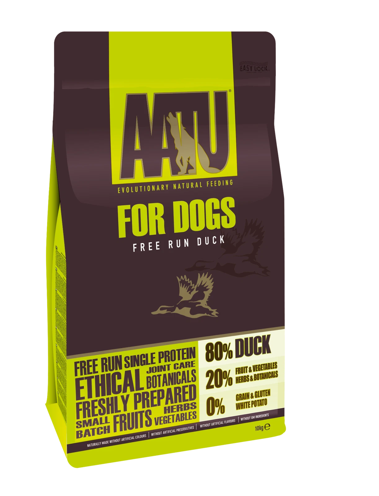 AATU 80/20 Grain Free Duck Dry Dog Food - 10kg