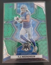 2022 Panini Mosaic Football Green Mosaic Prizm TJ Hockenson #68 Vikings Lions