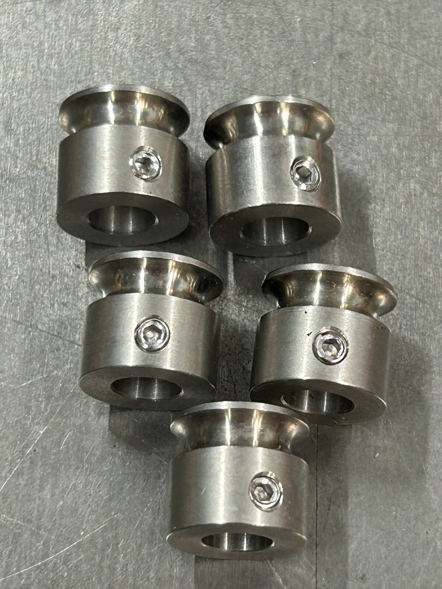 QTY PIC DESIGN FOR 1/8” ROUND BELT 1/2” STAINLESS MOTOR PULLEY 1/4”  BORE