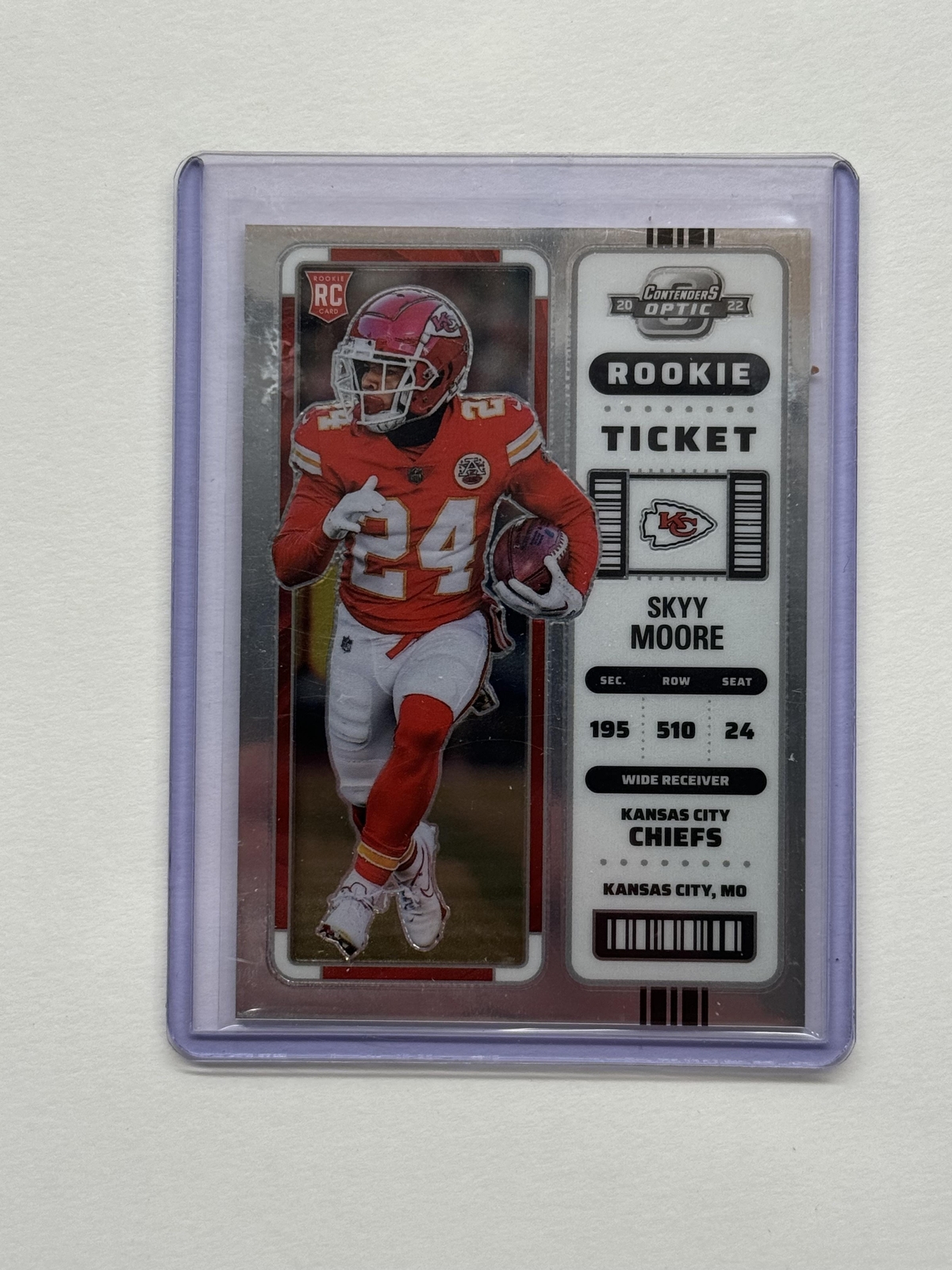 2022 Panini Contenders Optic Skyy Moore RC Kansas City Chiefs #91