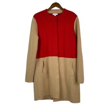 Charter Club Sweatercoat Womens Xl Snap Closures Color Block Pockets 1-a