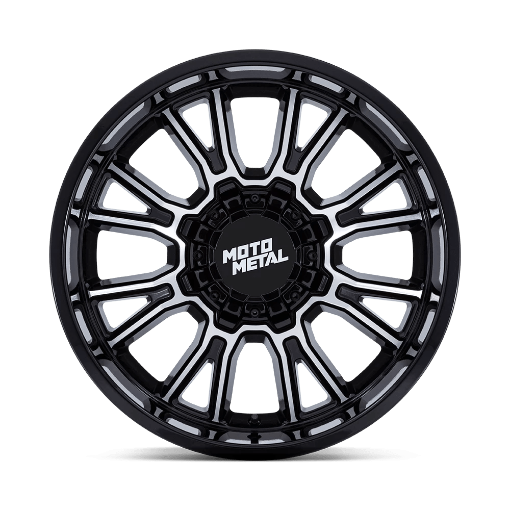 Moto Metal MO810 LEGACY 17X9 8X165.1 +20 GLOSS BLK MACHINED Wheel Rim