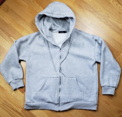 TRENDY QUEEN Gray Full Zip Hoodie Fleece Sweatshirts  Sweaters Sized M NWOT