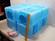 4 PC WATERBRICK Water Brick 3.5 Gallon w/water spigot lid USA Emergency Storage