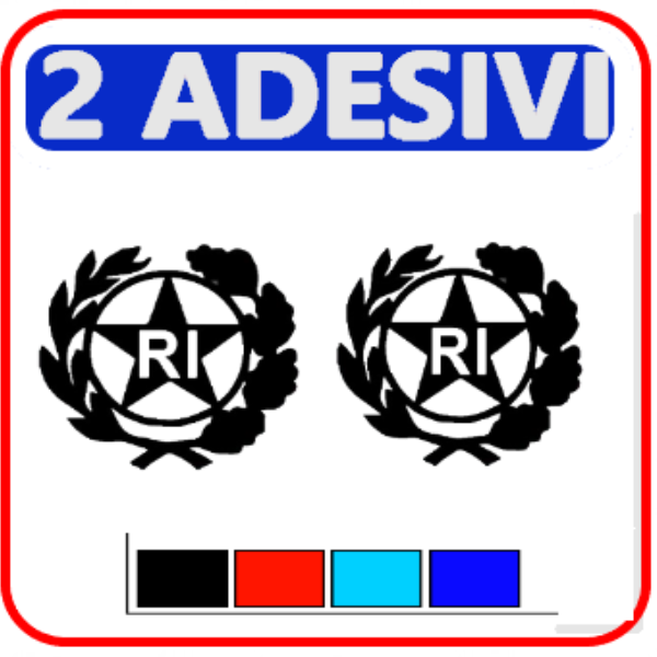 2 ADESIVI stile Targa Dipartimento 90