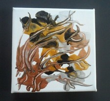 Abstract Acrylic ''BURNISHED TREE" un-framed original on CANVAS 