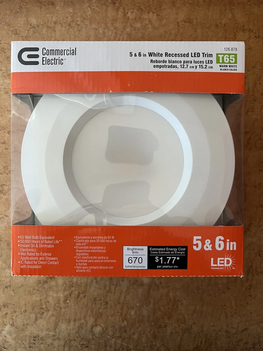 Commercial electric 5 & 6 recessed led outlet