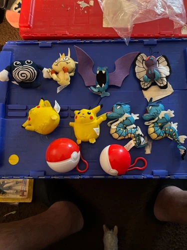 Vintage Pokemon The Movie Plush Burger King Kids Meal Toys Lot Of 8 Pikachu 1999