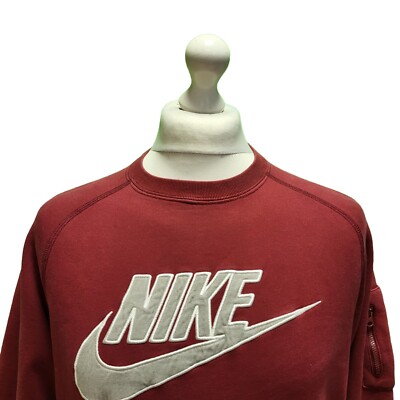 red mens nike crewneck