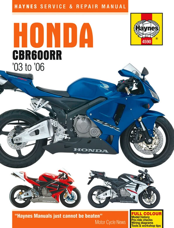 Haynes Workshop Manual For Honda CBR 600 RR 3 RR 4 RR 5 RR 6 2003 2006