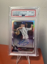 Dustin May Bowman Chrome Auto 2018 Rookie Card PSA Graded