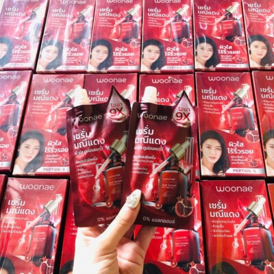 Woonae Red Serum White Baby Face Brightening SKin Anti-Aging 50g x 6 Sachets