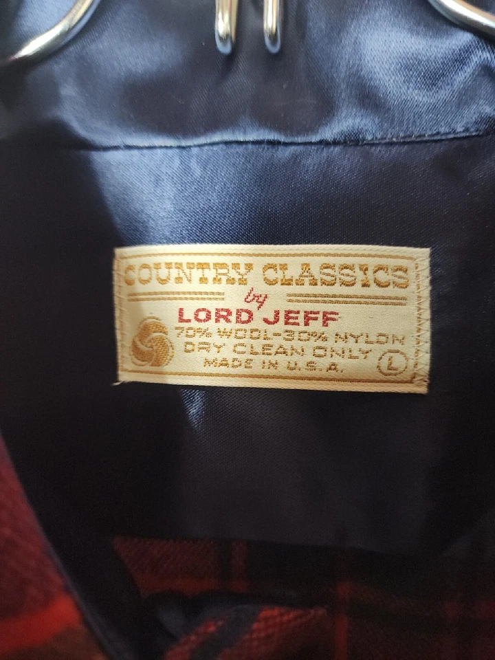 Camisa a Cuadros Country Classics By Lord Jeff Hombres L Lana Abotonada Manga Larga Foto 4 de 4