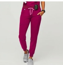 NWT FIGS Women's Dark Magenta Zamora Jogger Scrub Pants Small
