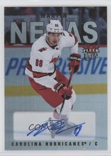 2021-22 Upper Deck Fleer Ultra Silver Rainbow Foil Martin Necas #88 Auto 16pu