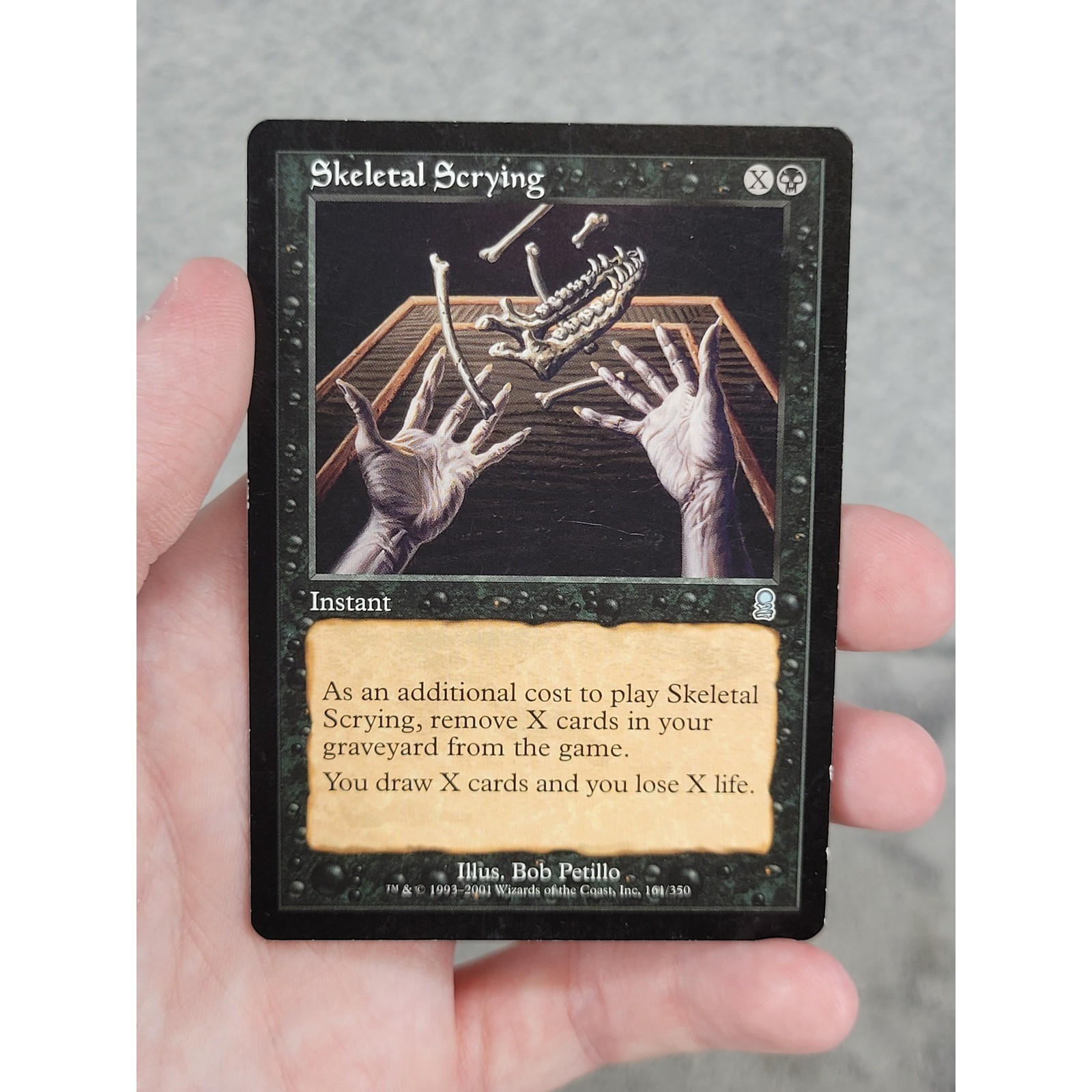 Skeletal Scrying Odyssey MTG Magic The Gathering Black Instant Card 161/350 2001