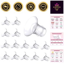 14PCS BPA-Free Silicone Breast Flange Inserts Compatible with 24mm Shields