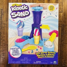 NEW Kinetic Sand Soft Serve Station with Play Sand Sensory Toy Ages 5 Gift Idea