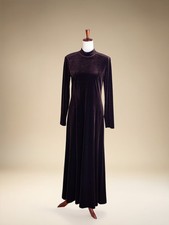 OSCAR DE LA RENTA Espresso Velvet Maxi Dress Size 8 US