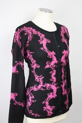 Damen Twinset Pulli+Cardigan Ornamentmuster Glitzer  Viskose OVANTI Gr.40,42,44