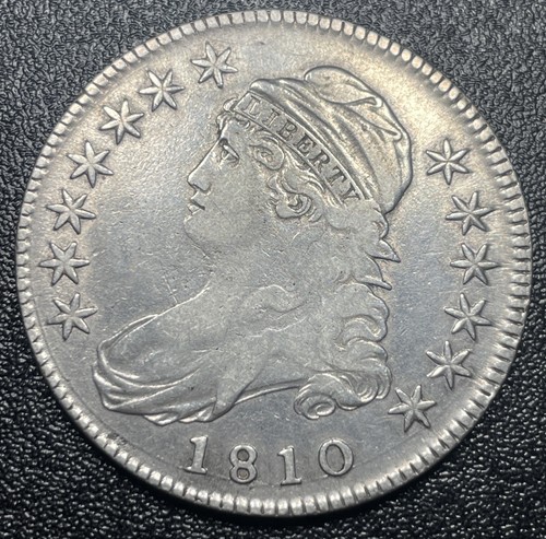 1810 gedeckelte Büste Half Dollar feine Details gereinigt frühes Datum