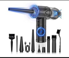 Electric Air Duster Mini Vacuum Cleaner 3-in-1 3-Level Wind Fan LED Light