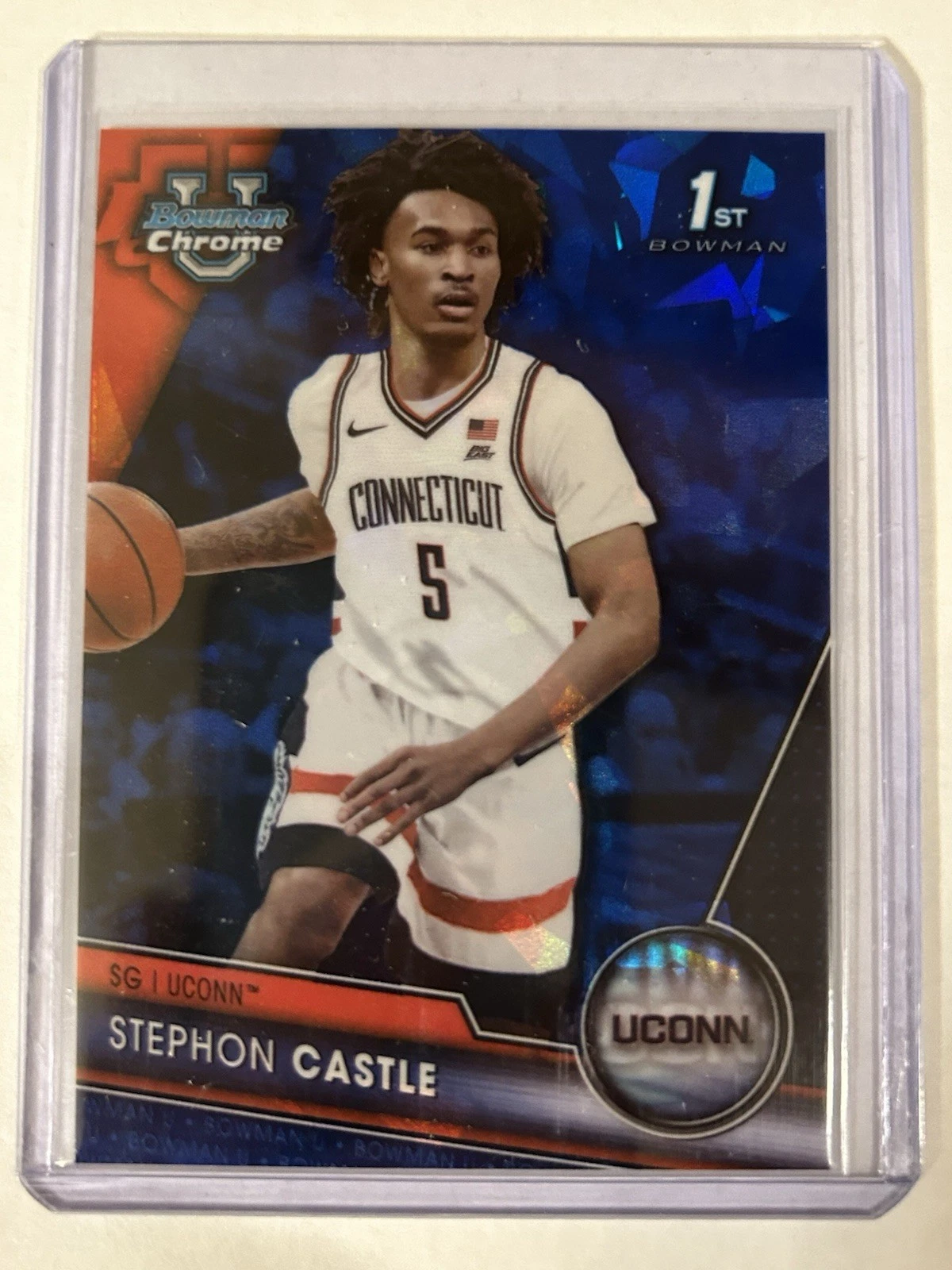 Stephon Castle 2023-24 Bowman U University Chrome Sapphire 1st Rookie RC #88