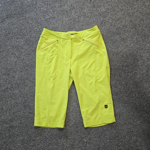 Jamie Sadock Shorts Womens Size 2 Green Neon Bermuda Stretch Performance Golf